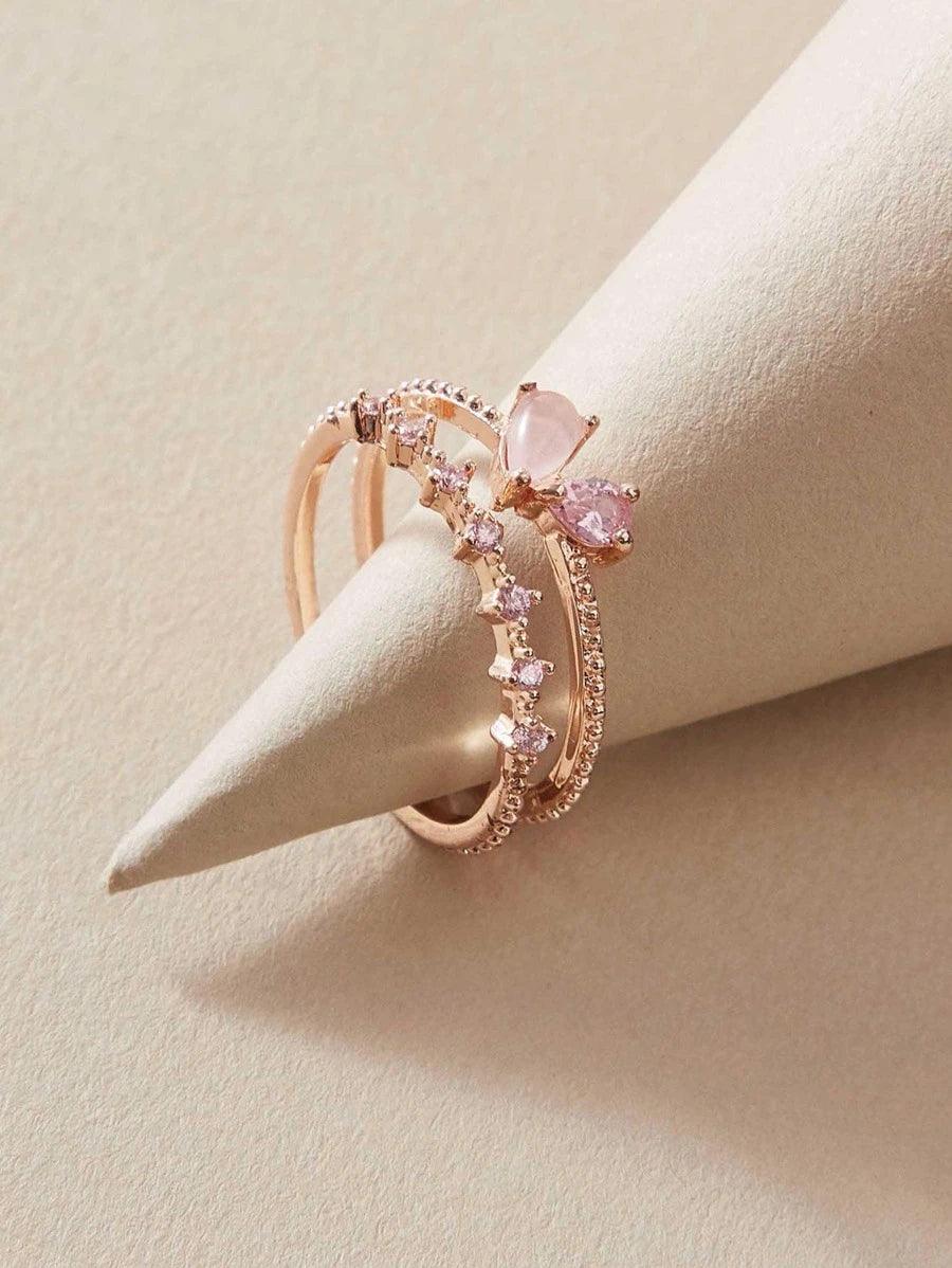 Sparkly Pink Ring - Muse Jewelry