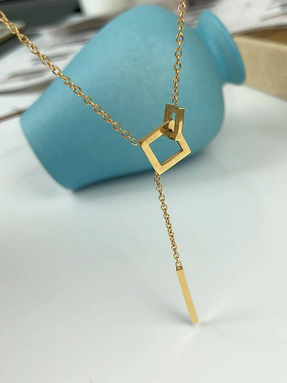 Tilted Square Necklace