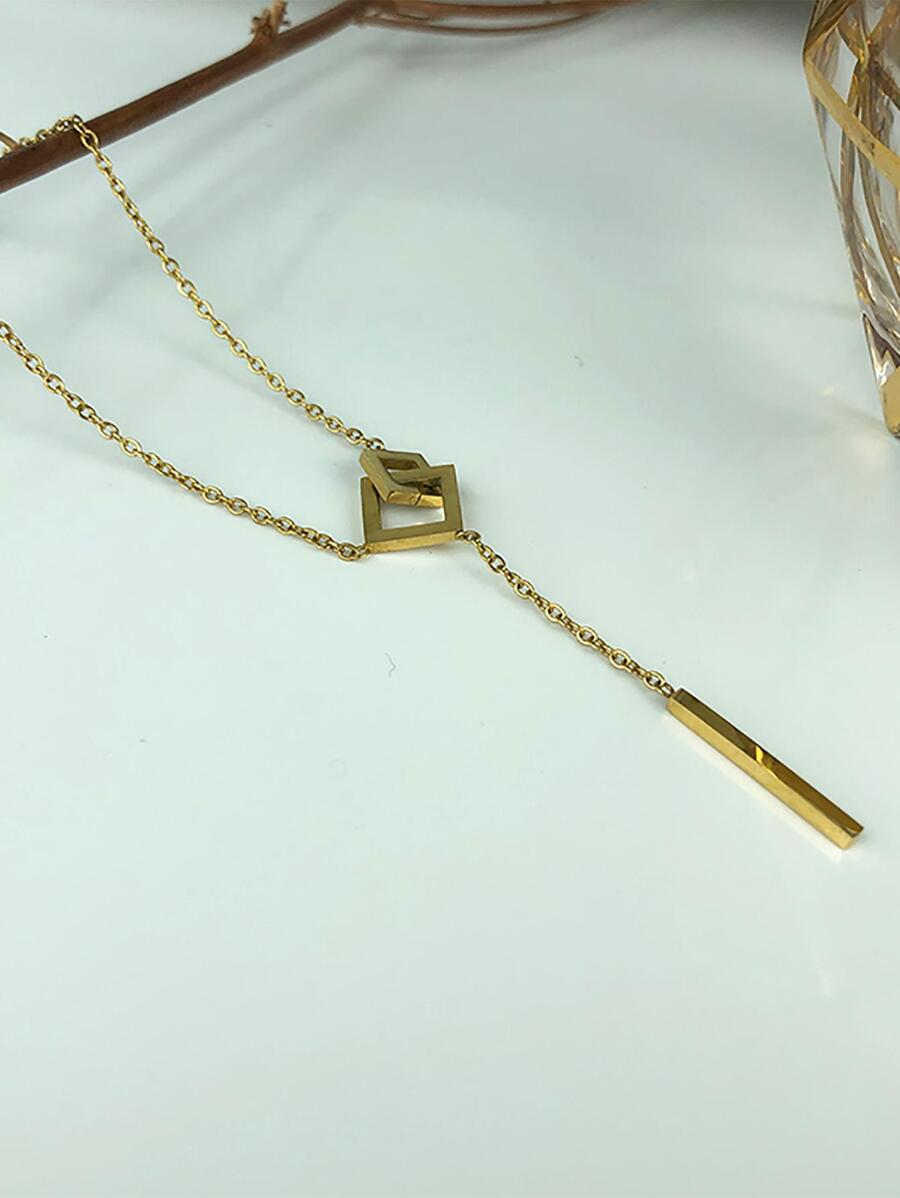 Tilted Square Necklace